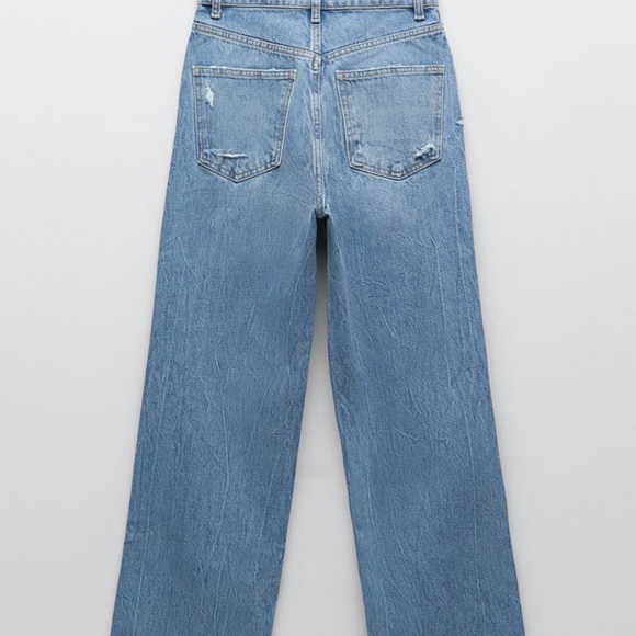 Zara Wide Leg Full Length Jeans - Picture 2 of 3